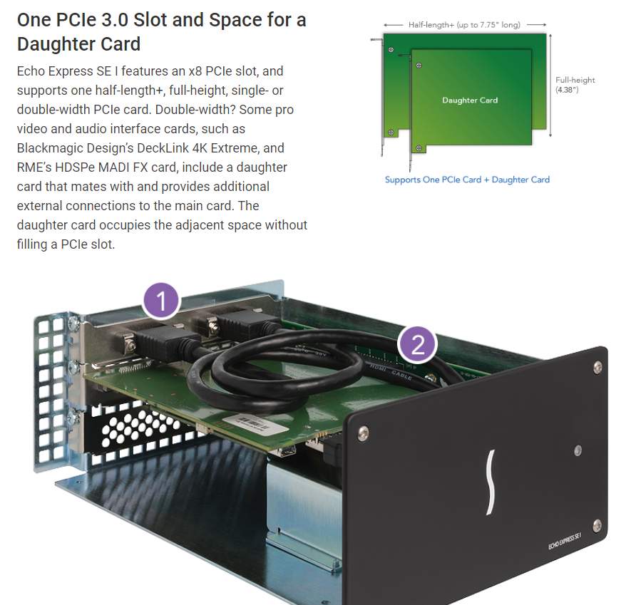 Sonnet Echo Express SE I Thunderbolt to PCIe Card Expansion System Sonnet Echo Express SE I Thunderbolt to PCIe Card Expansion System
